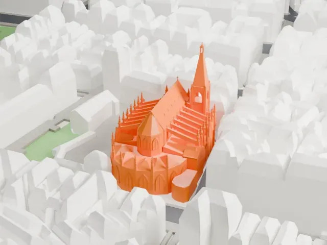 Saint-Séverin, Paris model, East view