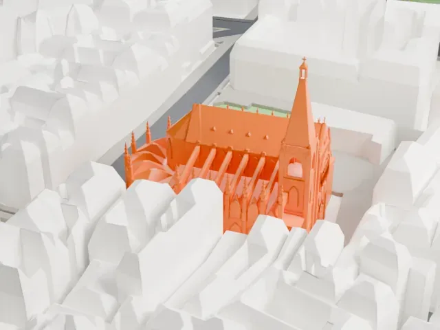Saint-Séverin, Paris model, North view