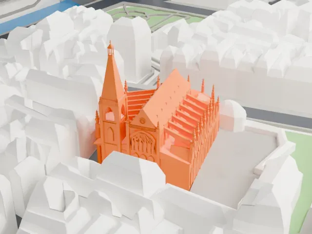 Saint-Séverin, Paris model, West view