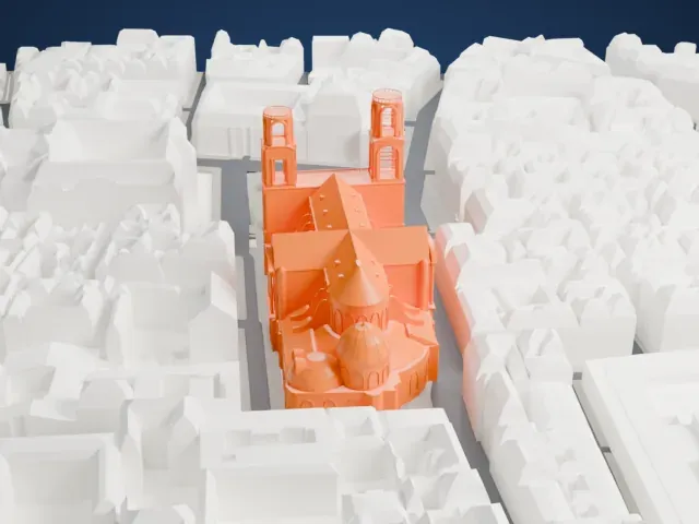 Saint-Sulpice Church model, East view