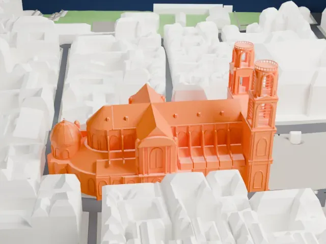 Saint-Sulpice Church model, North view