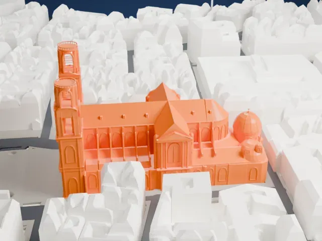 Saint-Sulpice Church model, South view