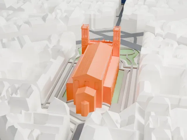Église Saint-Vincent-de-Paul model, North view