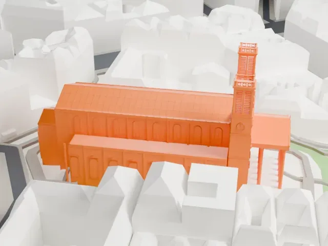 Église Saint-Vincent-de-Paul model, West view