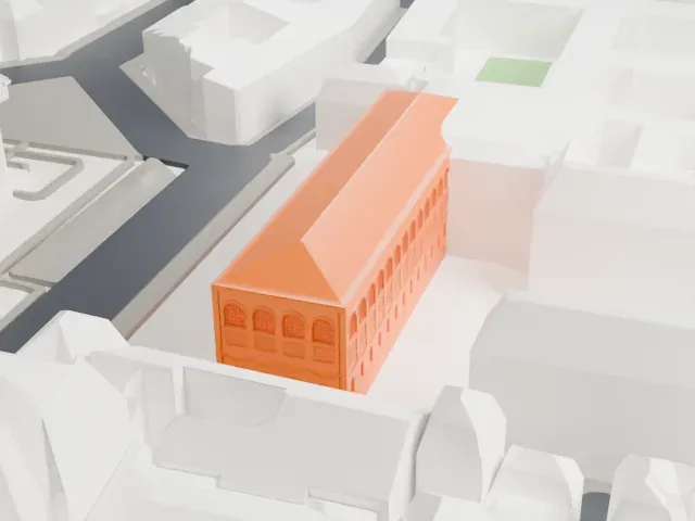Sainte-Geneviève Library model, East view