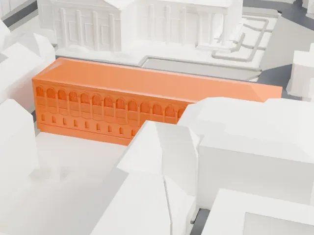 Sainte-Geneviève Library model, North view