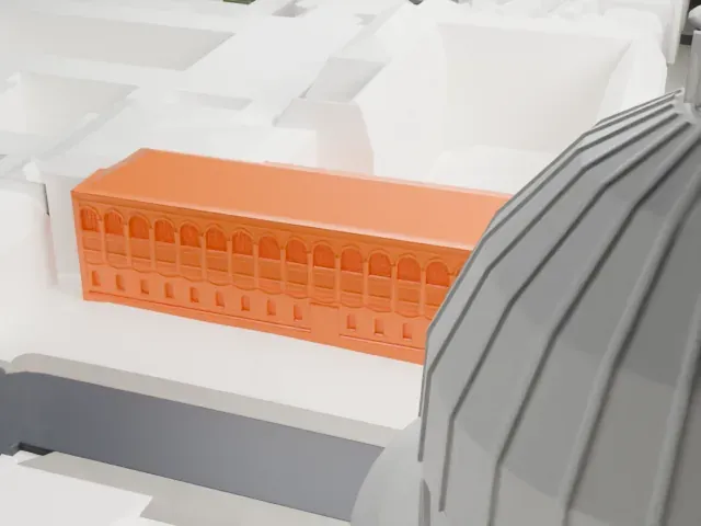 Sainte-Geneviève Library model, South view
