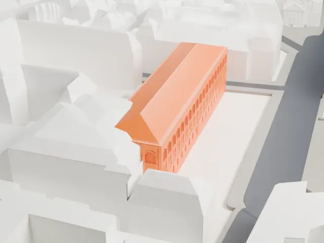 Sainte-Geneviève Library model, West view