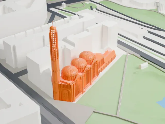 Église Sainte-Odile model, East view