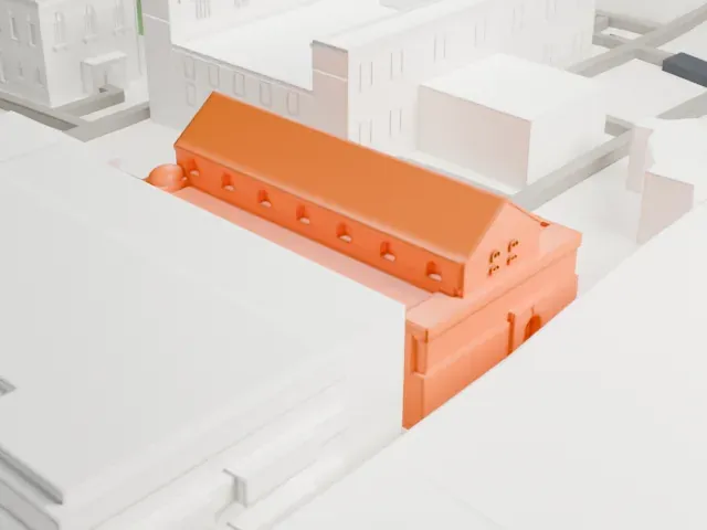 Saints Sergius and Bacchus Church model, North view