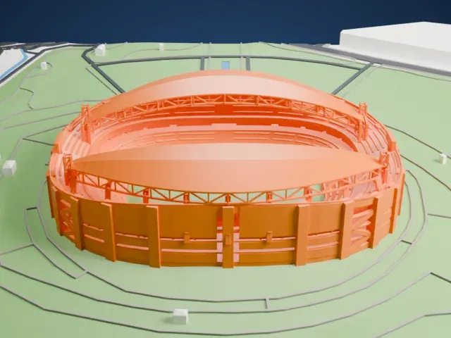 Saitama Stadium 2002 model, East view