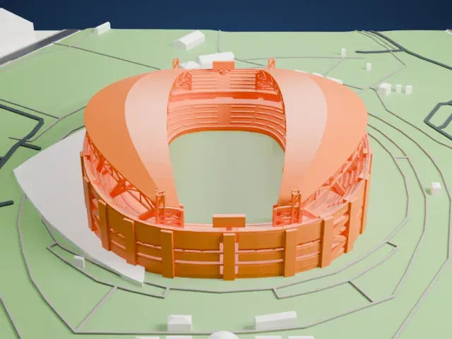 Saitama Stadium 2002 model, South view