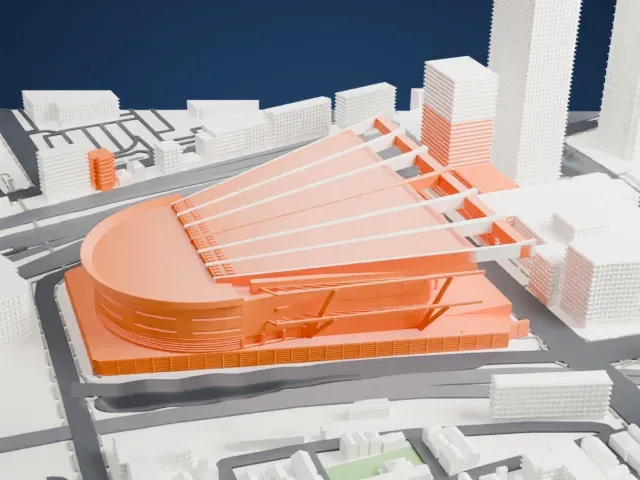 Saitama Super Arena model, West view