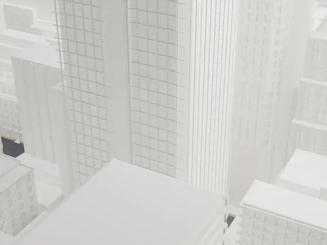 Saks Fifth Avenue flagship store model, South view