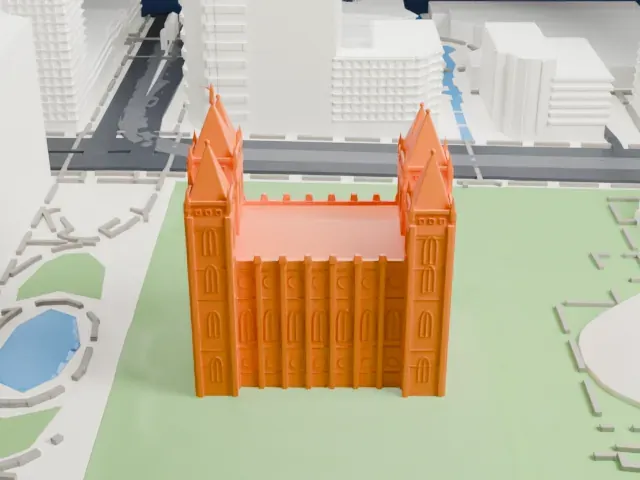 Salt Lake Temple model, North view