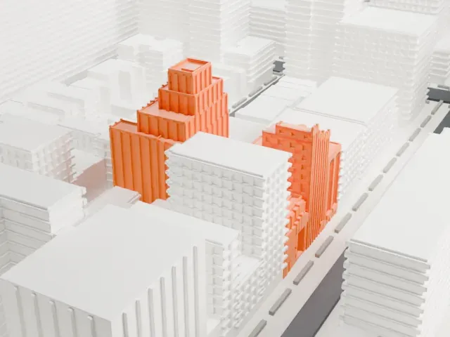 Salvation Army Headquarters model, East view