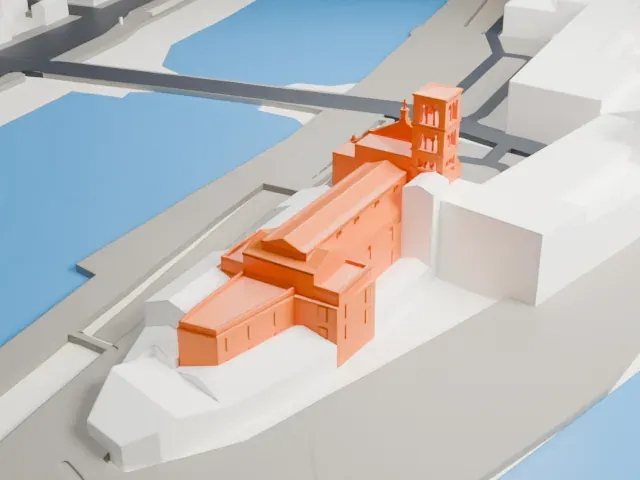 San Bartolomeo all'Isola model, East view