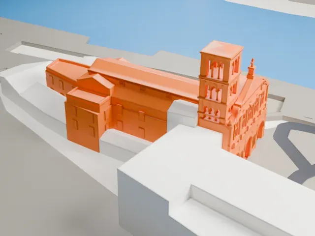 San Bartolomeo all'Isola model, North view