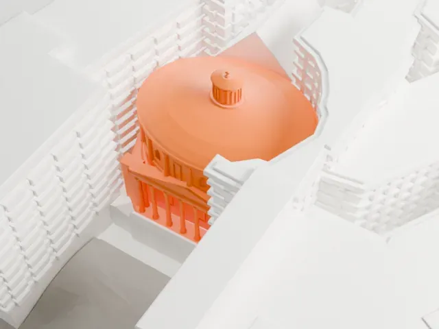 San Carlo al Corso, Milan model, East view