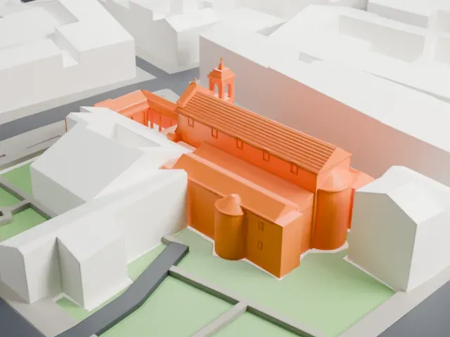San Clemente, Rome model, North view