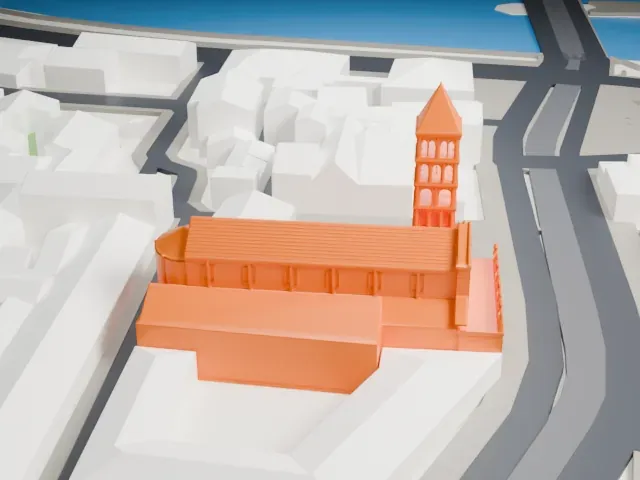 San Crisogono model, South view