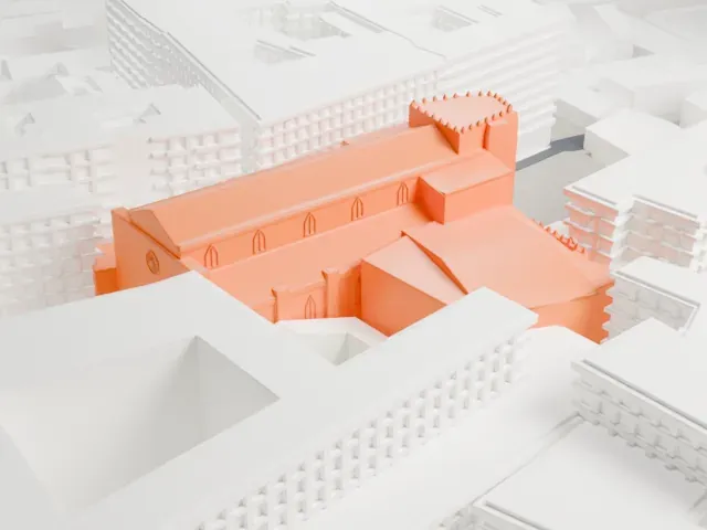 San Domenico Maggiore model, West view