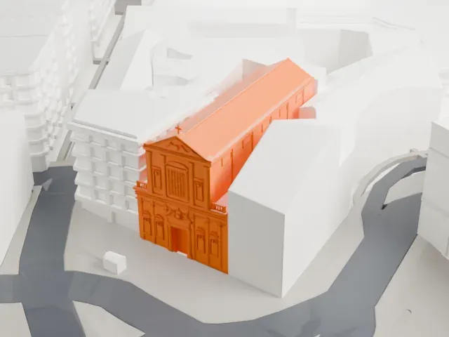 San Ferdinando (church), Naples model, South view