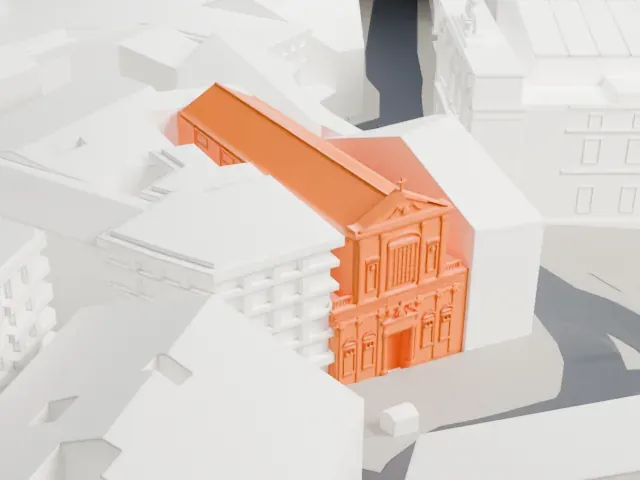 San Ferdinando (church), Naples model, West view