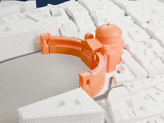 San Francesco di Paola, Naples model, North view