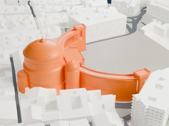 San Francesco di Paola, Naples model, South view