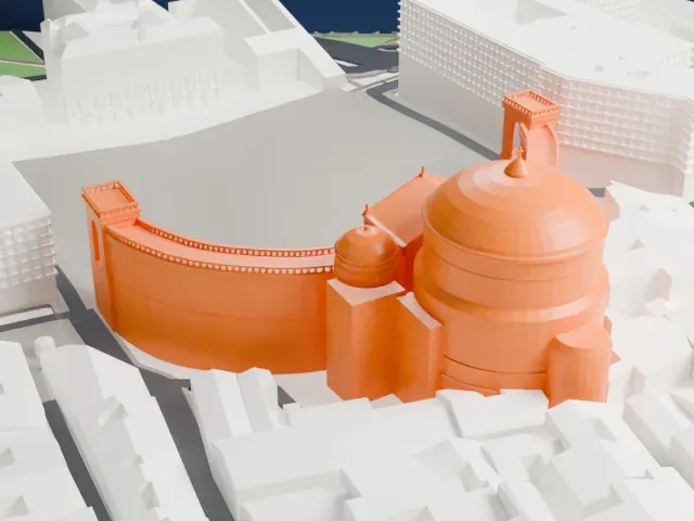 San Francesco di Paola, Naples model, West view