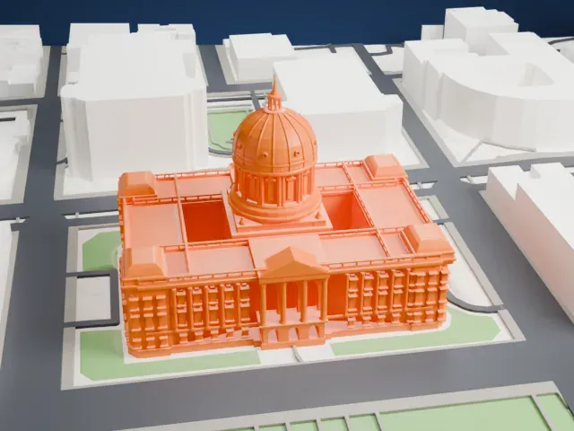 San Francisco City Hall model, East view