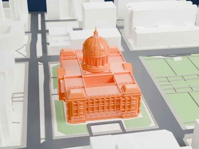 San Francisco City Hall model, South view