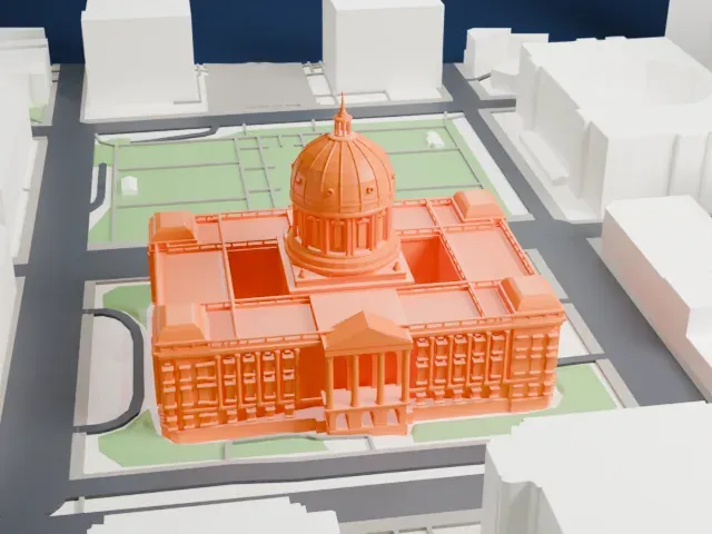 San Francisco City Hall model, West view