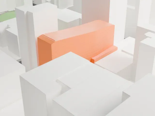San Francisco Museum of Modern Art model, East view