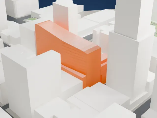 San Francisco Museum of Modern Art model, North view