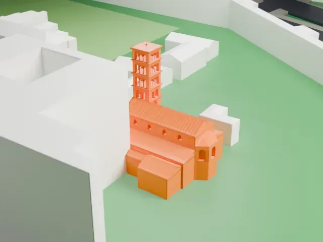 San Giovanni a Porta Latina model, South view