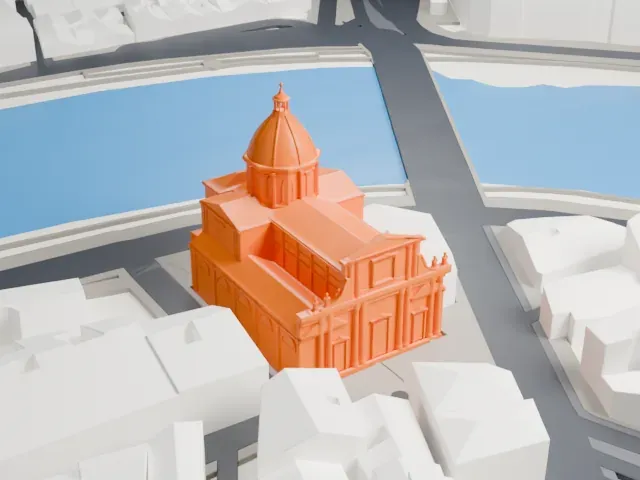 San Giovanni dei Fiorentini model, East view