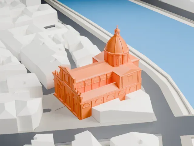 San Giovanni dei Fiorentini model, North view