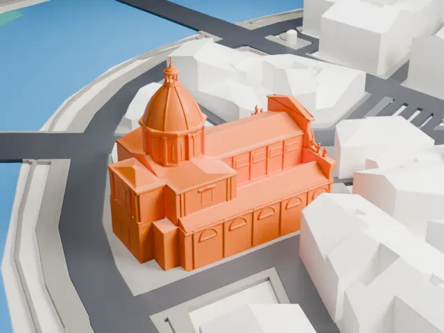 San Giovanni dei Fiorentini model, South view