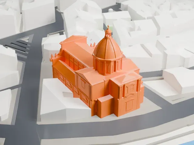 San Giovanni dei Fiorentini model, West view