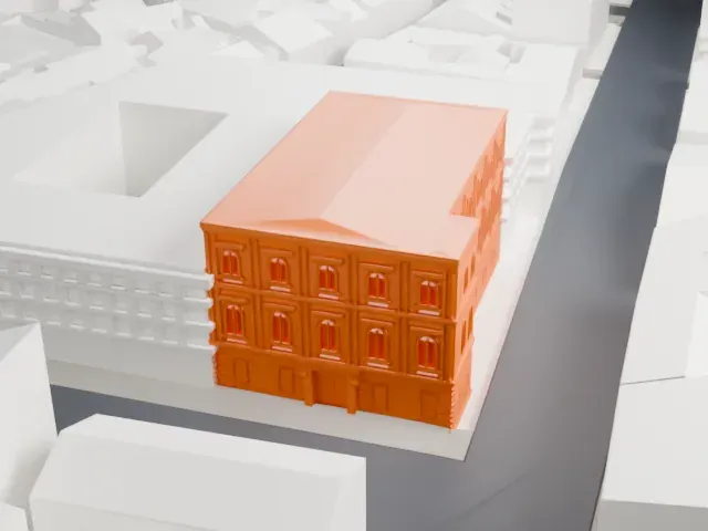 San Lorenzo in Damaso model, East view