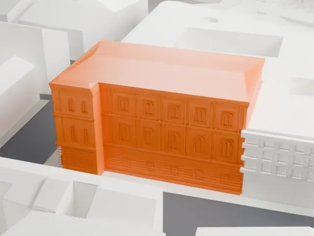 San Lorenzo in Damaso model, North view