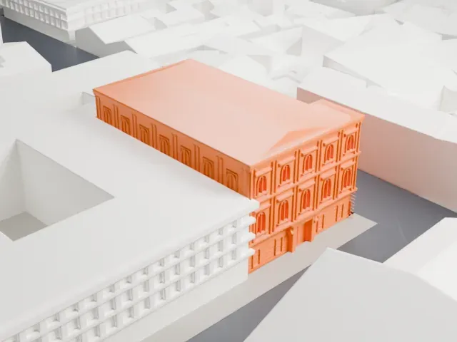 San Lorenzo in Damaso model, South view