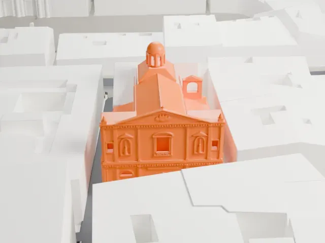 San Luigi dei Francesi model, East view
