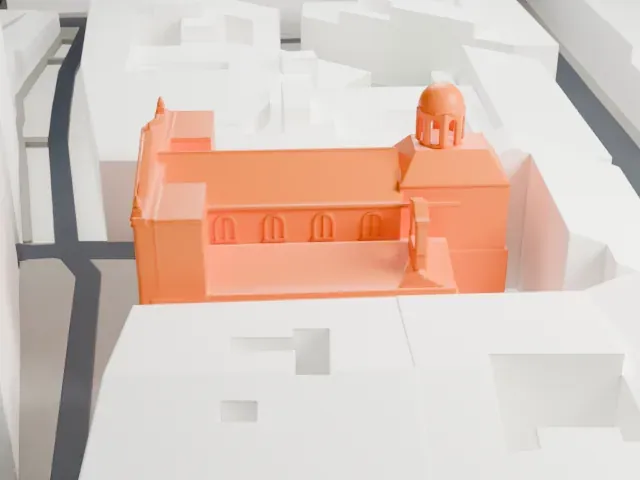 San Luigi dei Francesi model, North view