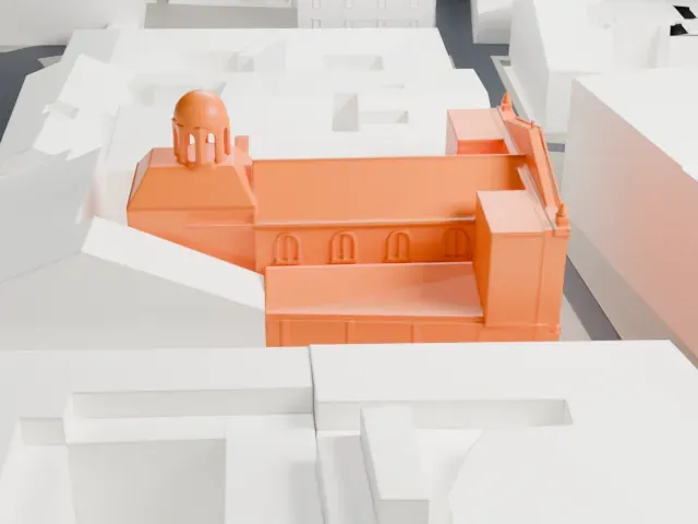 San Luigi dei Francesi model, South view
