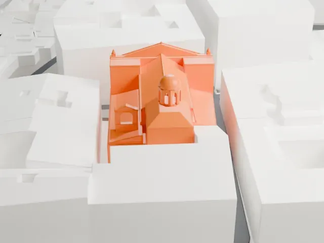 San Luigi dei Francesi model, West view