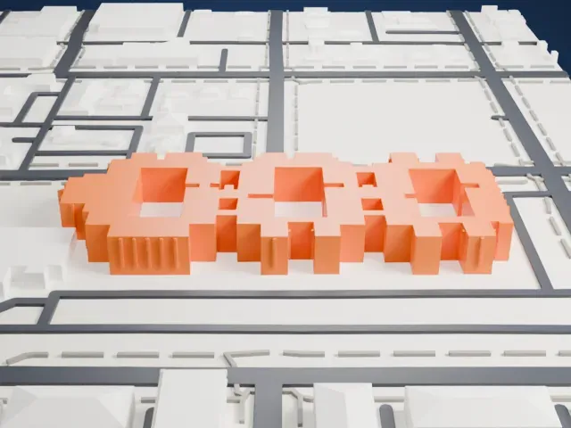 San Marcos Hotel model, North view