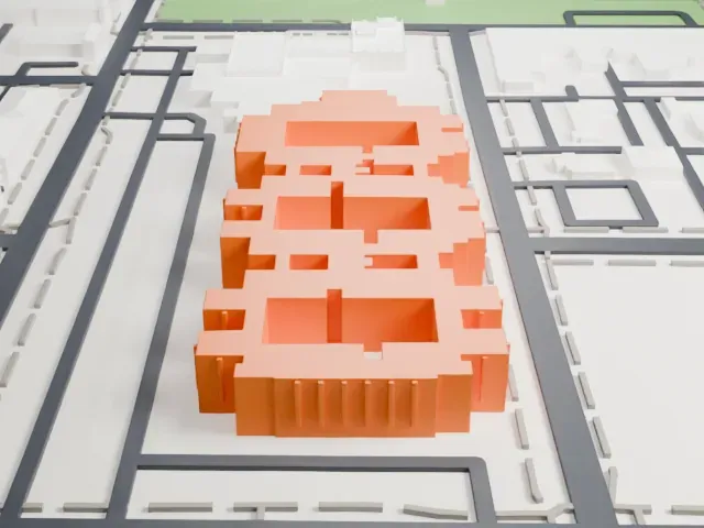San Marcos Hotel model, West view